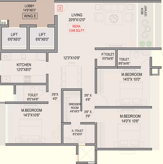 3 BHK Flat in Mangal Signature in Vile Parle East, Mumbai - Image 852838