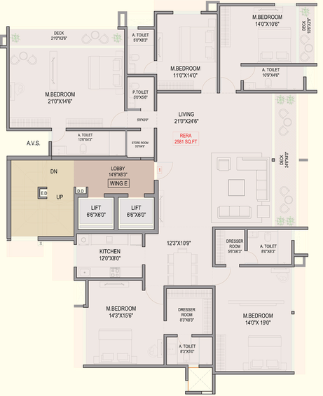 5 BHK Flat in Mangal Signature in Vile Parle East, Mumbai - Image 852841