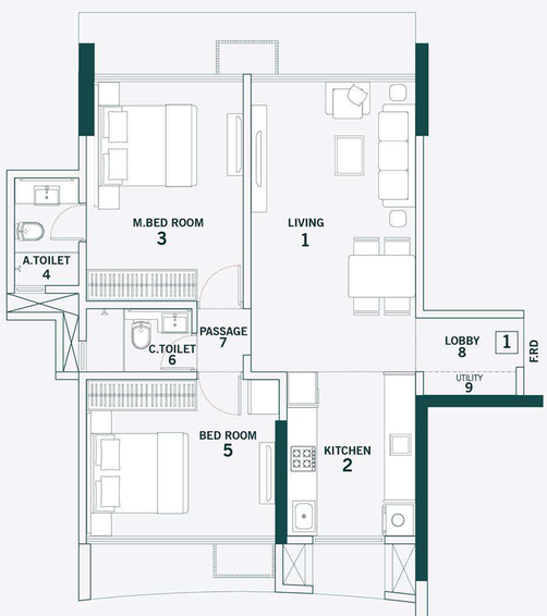 2 BHK Flat in Mangal Royale in Vile Parle East, Mumbai - Image 852848