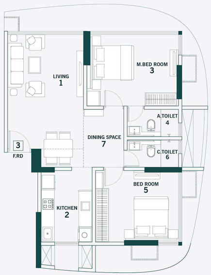 2 BHK Flat in Mangal Royale in Vile Parle East, Mumbai - Image 852849