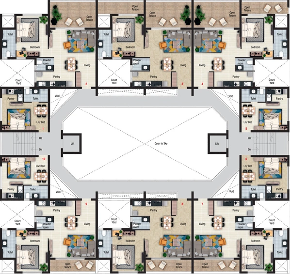 Floor Plan of Nanu Insignia in Arpora, Goa - Image 129142