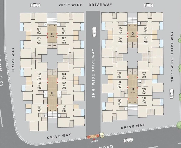 Master Plan of Mahavir Daksh Residency in Nikol, Ahmedabad - Image 129238
