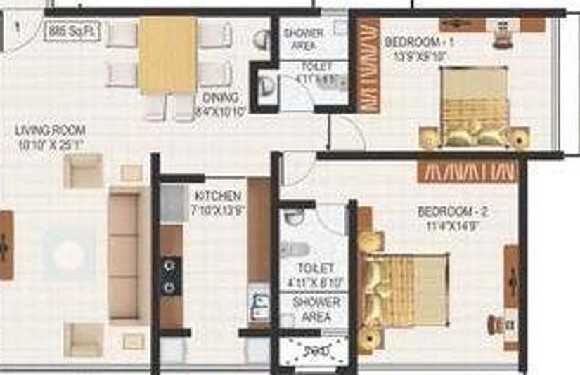 2 BHK Flat in Choice Ambe Bhavan in Ghatkopar East, Mumbai - Image 852864