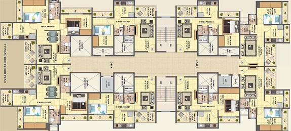 Floor Plan of Choice Ambe Deep in Dronagiri, Navi Mumbai - Image 238465