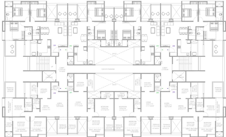 Floor Plan of Abhinav Pebbles Urbania in Bavdhan, Pune - Image 119438