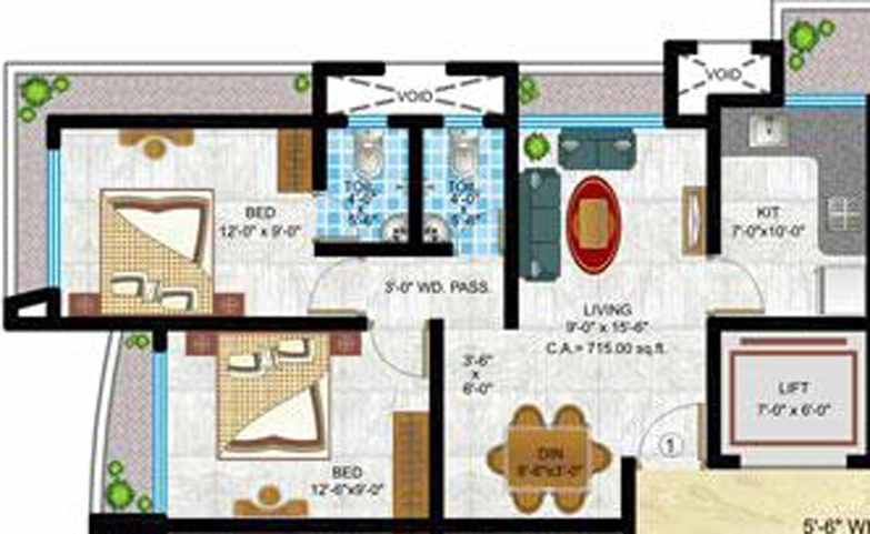 2 BHK Flat in Navkar Kastur Park Brij in Borivali West, Mumbai - Image 852984