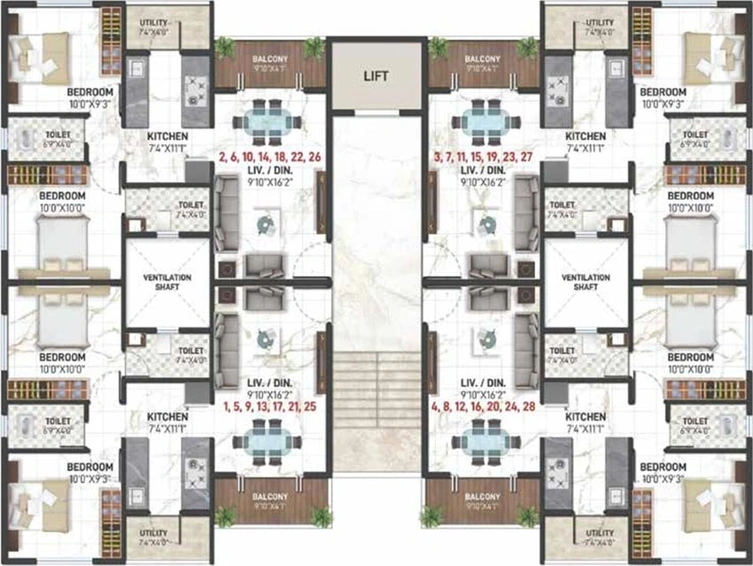 Floor Plan of Jay Sai Asha in Shalimar, Nashik - Image 227937