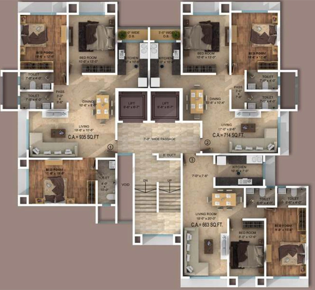 Floor Plan of Navkar Shantivijay in Vile Parle East, Mumbai - Image 273399