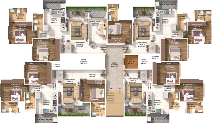 Floor Plan of Jay Sai Empire in Kailash Nagar, Nashik - Image 227992