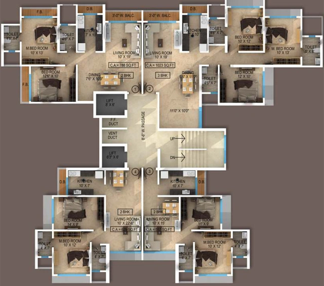 Floor Plan of Navkar Happy Homes in Dahisar West, Mumbai - Image 273411