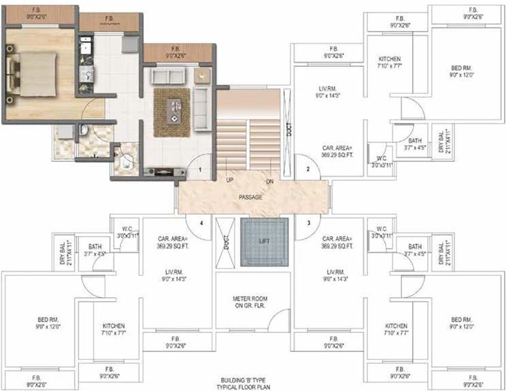 Floor Plan of Kavya Tansa City One in Khardi, Thane - Image 241691