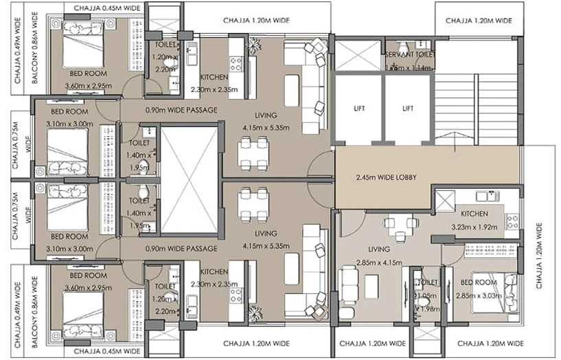 Floor Plan of Bombay Sky Park in Goregaon East, Mumbai - Image 273430