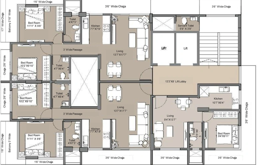 Floor Plan of Bombay Vijay Sadan in Goregaon East, Mumbai - Image 273443