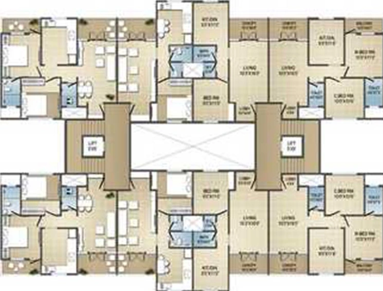 Floor Plan of Jay Vijay Sankul in Makhmalabad, Nashik - Image 228289