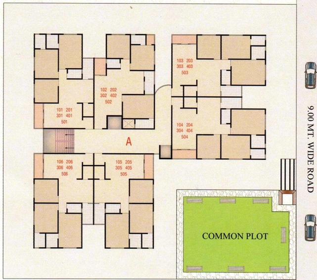 Master Plan of Shreeji Sharnam Residency in Nikol, Ahmedabad - Image 126652