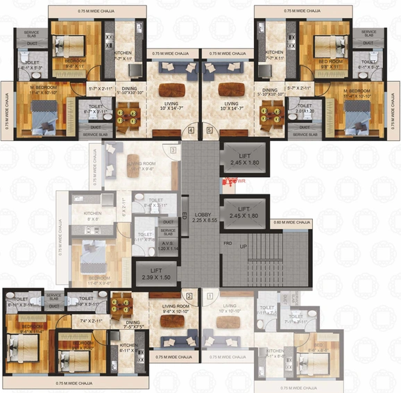 Floor Plan of Konark J-24 in Kandivali West, Mumbai - Image 273661
