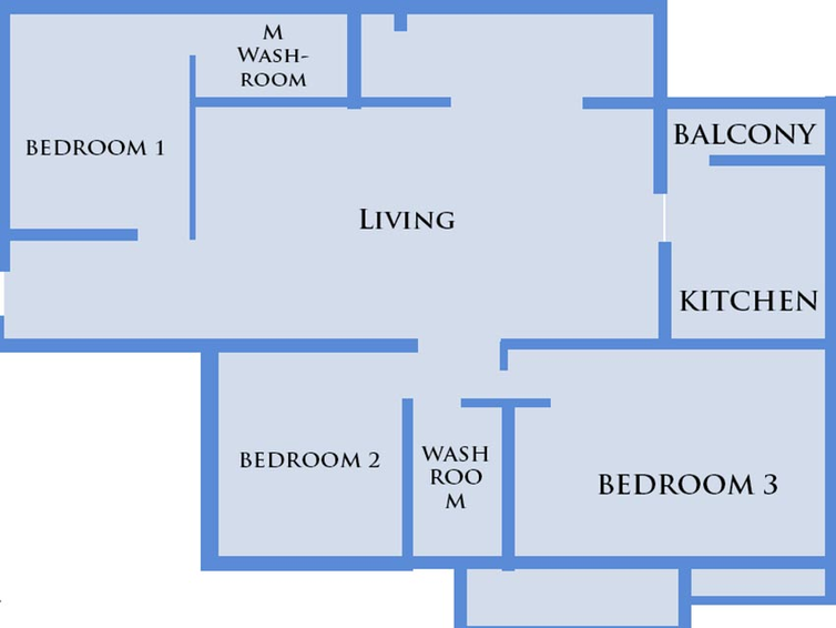 3 BHK Flat in Roongta Ashok Vihar in Parijat Nagar, Nashik - Image 835170