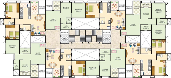 Floor Plan of B Orbit Bonneville in Moshi, Pune - Image 229163
