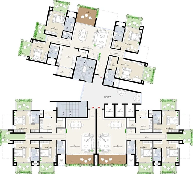 Floor Plan of Bhavik The Empire in Sharanpur, Nashik - Image 229147