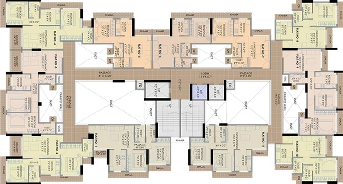 Floor Plan of Bhagwati Elysia 4 in Pushpak Nagar, Navi Mumbai - Image 238355