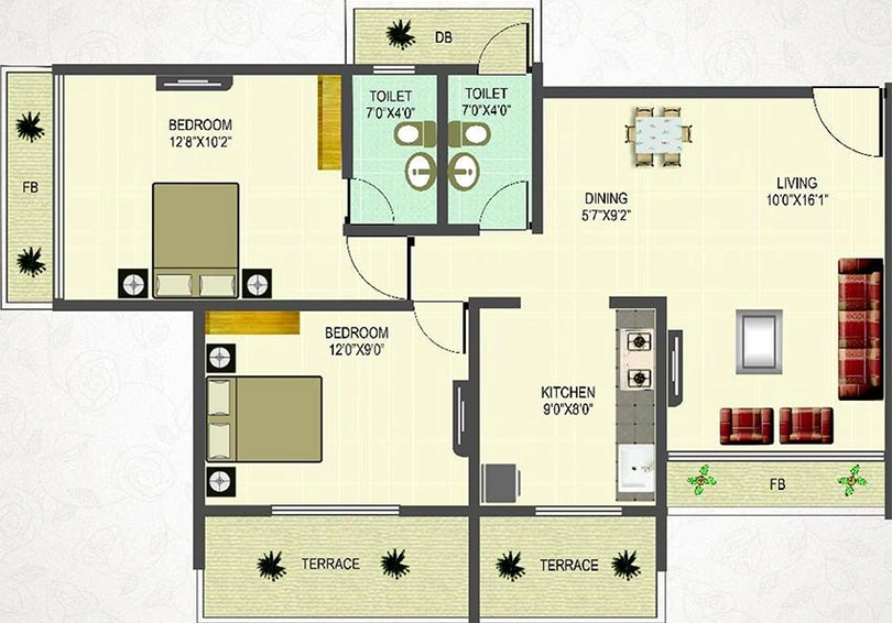 2 BHK Flat in Bhagwati Imperia in Ulwe, Navi Mumbai - Image 838455