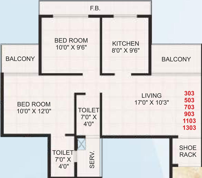 2 BHK Flat in Bhagwati Bay Bliss in Ulwe, Navi Mumbai - Image 838460