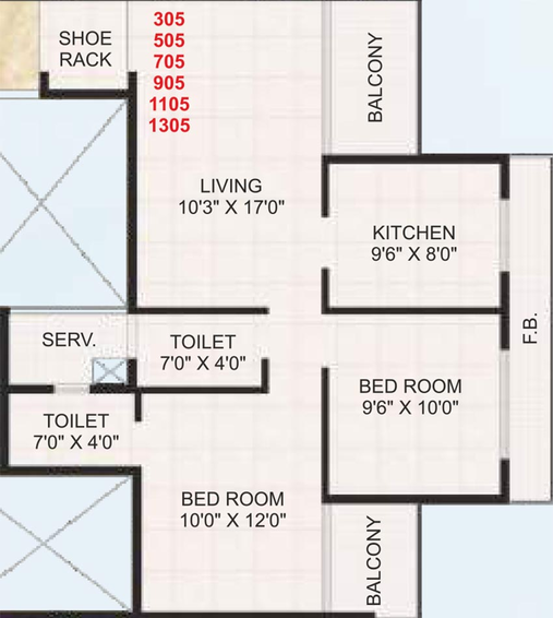 2 BHK Flat in Bhagwati Bay Bliss in Ulwe, Navi Mumbai - Image 838459