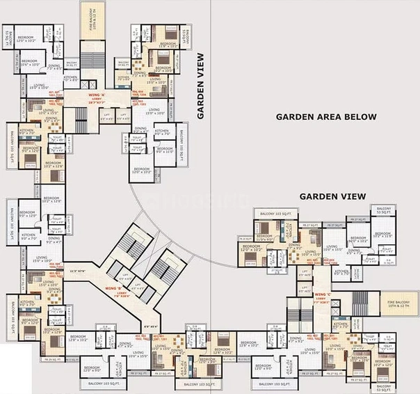 Floor Plan of Bhagwati Sky Oasis in Ulwe, Navi Mumbai - Image 238438