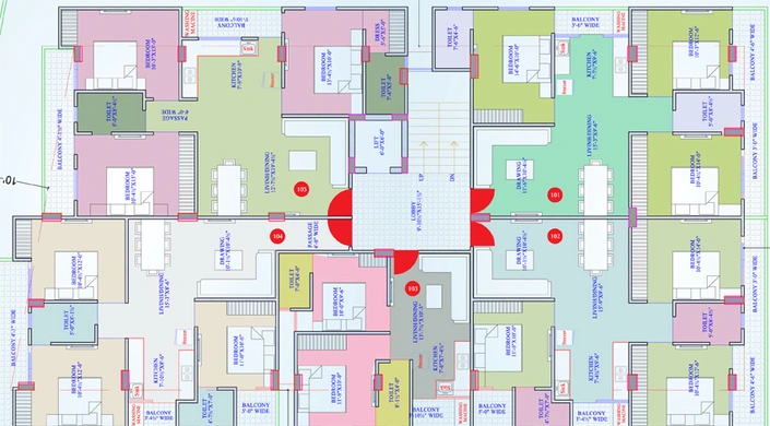 Floor Plan of Tirupati The Elegant in Vaishali Nagar, Jaipur - Image 119474