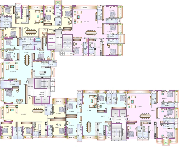 Floor Plan of Zodiac 45 Juhu Residency in Vile Parle West, Mumbai - Image 275024