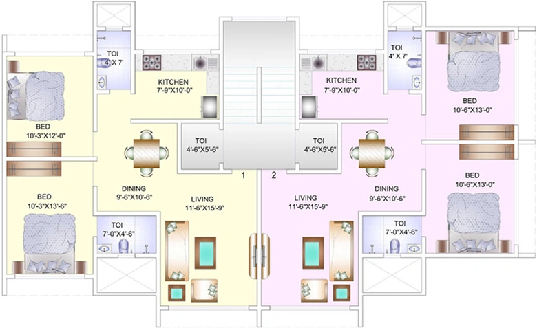 Floor Plan of Zodiac Venus in Vile Parle East, Mumbai - Image 275041