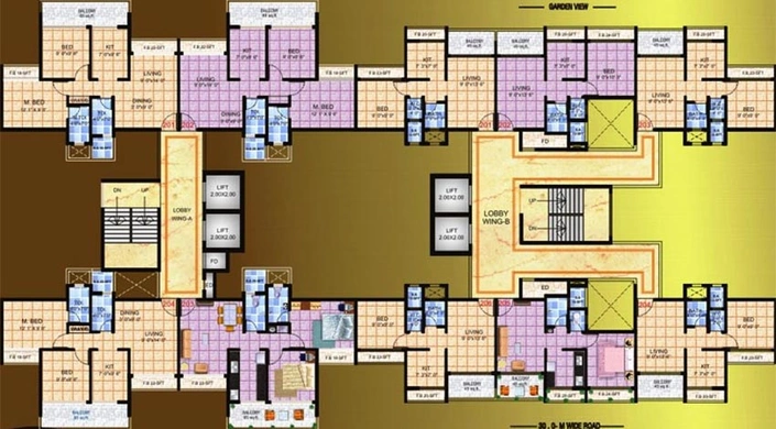 Floor Plan of Bhagwati Neelkanth Heights in Kalamboli, Navi Mumbai - Image 238423