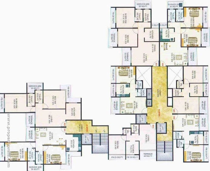 Floor Plan of Bhagwati Neelkanth Residency in Kalamboli, Navi Mumbai - Image 238429