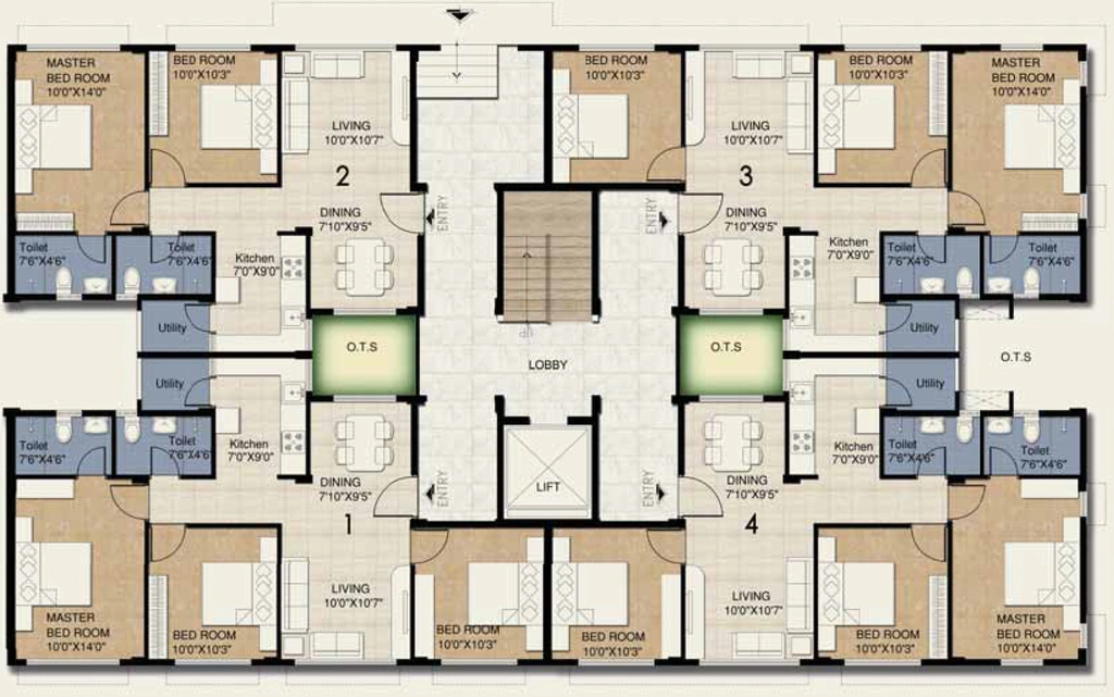Floor Plan of Provident Freedom in Pudupakkam, Chennai - Image 342930
