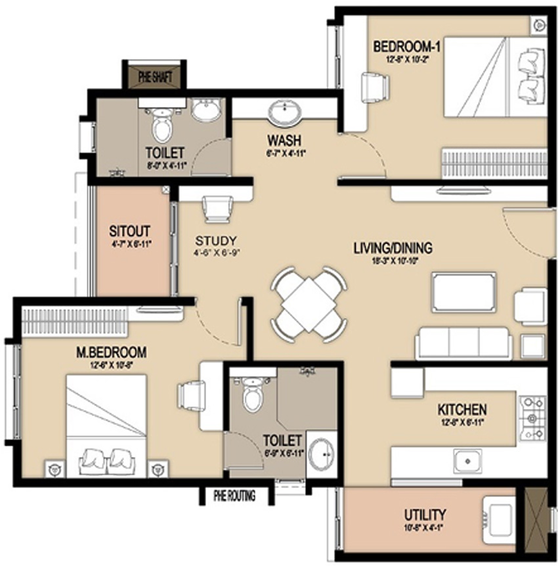 2 BHK Flat in GM Infinite E City in Electronic City, Bangalore - Image 835664