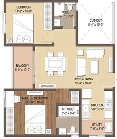 2 BHK Flat in GM Infinite E City in Electronic City, Bangalore - Image 835663