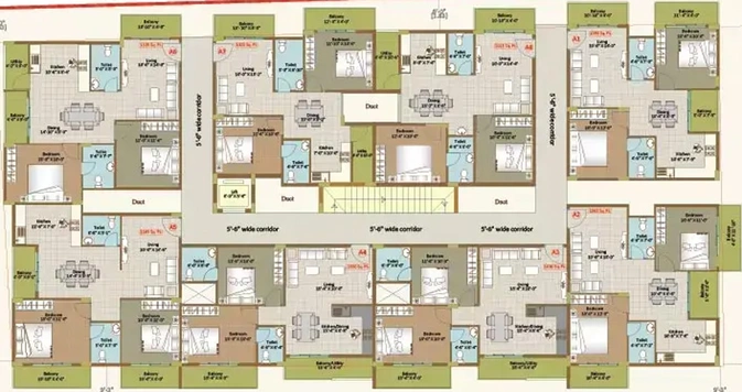 Floor Plan of Abhee Sunrise in Haralur, Bangalore - Image 230716