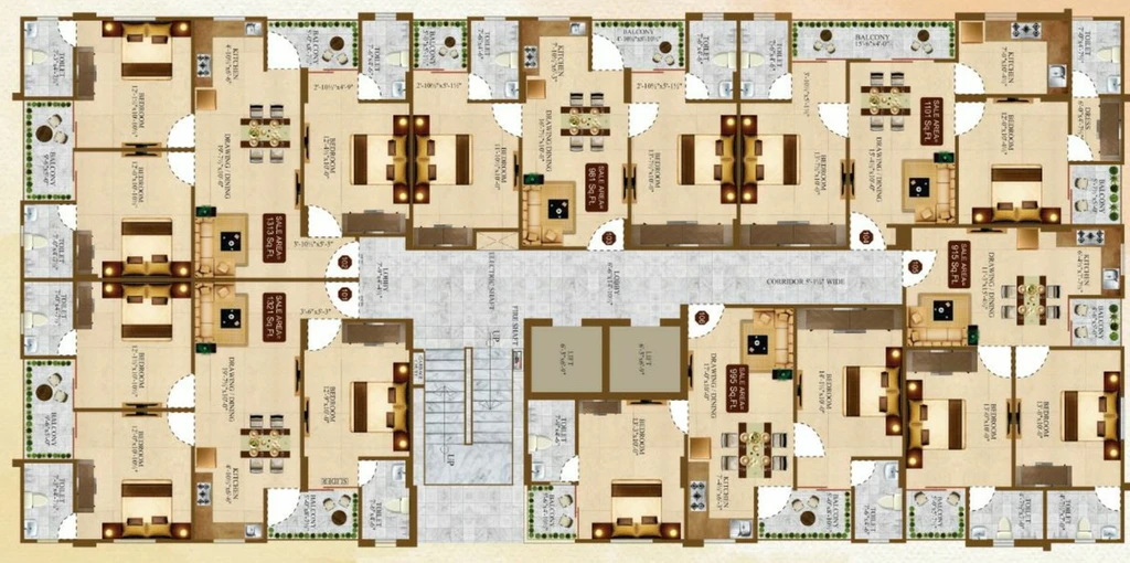 Floor Plan of Singhal Sky Nation in Mansarovar, Jaipur - Image 119489