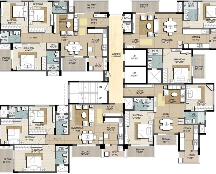 Floor Plan of GR Regent Park in Bannerghatta, Bangalore - Image 230708
