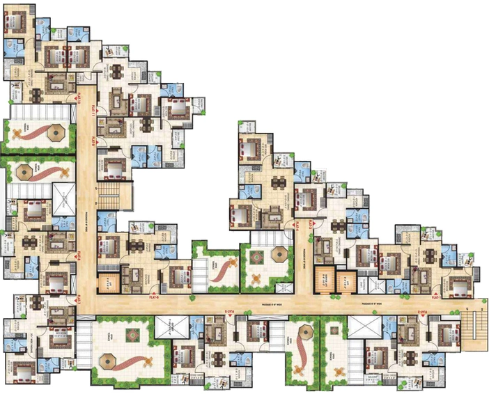 Floor Plan of Ganesham Gokul Vatika in Lalarpura, Jaipur - Image 119496