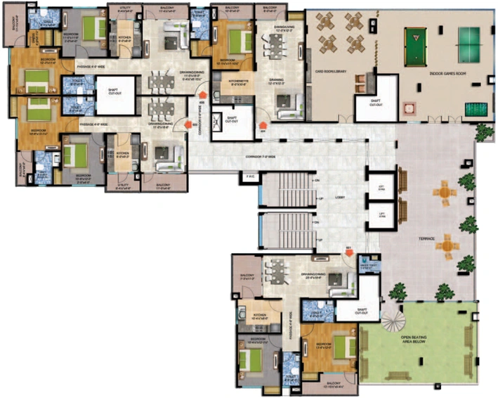 Floor Plan of KGK The Oasis in Malviya Nagar, Jaipur - Image 120235