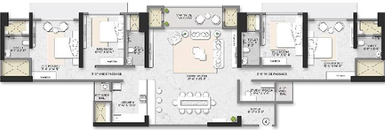4 BHK Flat in Squarefeet Debonair Classic in Thane West, Thane - Image 846381