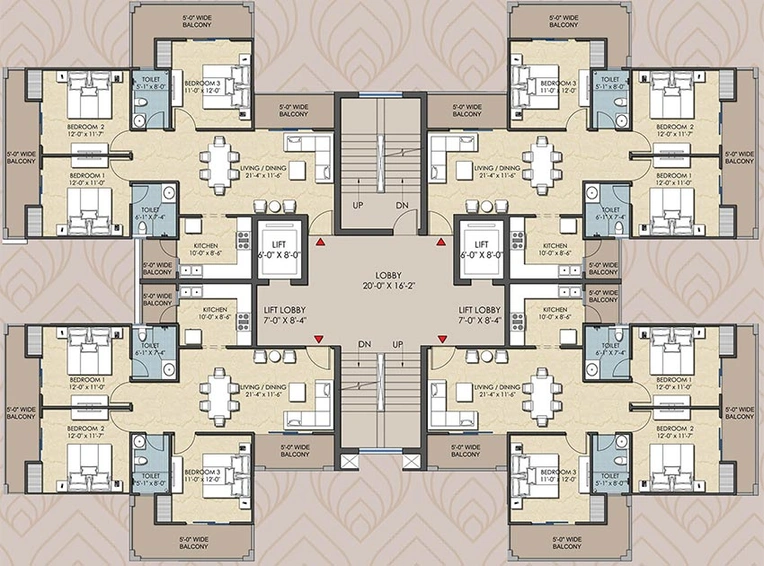 Floor Plan of RD Sushila Complex in Aiims Road, Patna - Image 246778