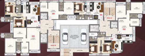 Floor Plan of Adityaraj Gurukripa in Vikhroli East, Mumbai - Image 94386