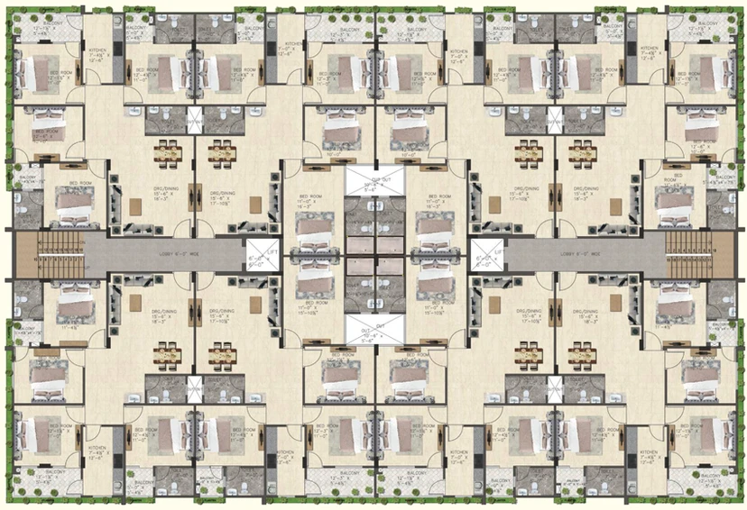 Floor Plan of Vinayak Homes in Mansarovar, Jaipur - Image 119502