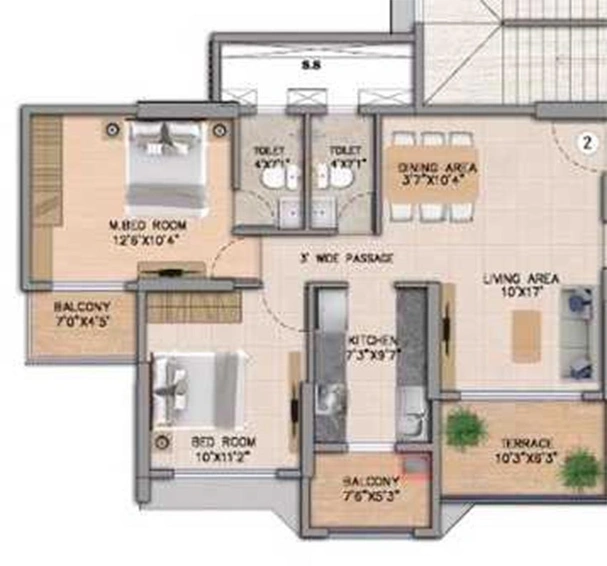 2 BHK Flat in Tycoons Orbis in Kalyan West, Thane - Image 846532