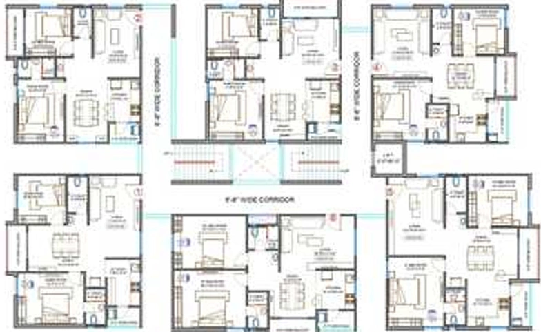 Floor Plan of Fortune Nightingale in Puppalaguda, Hyderabad - Image 236076