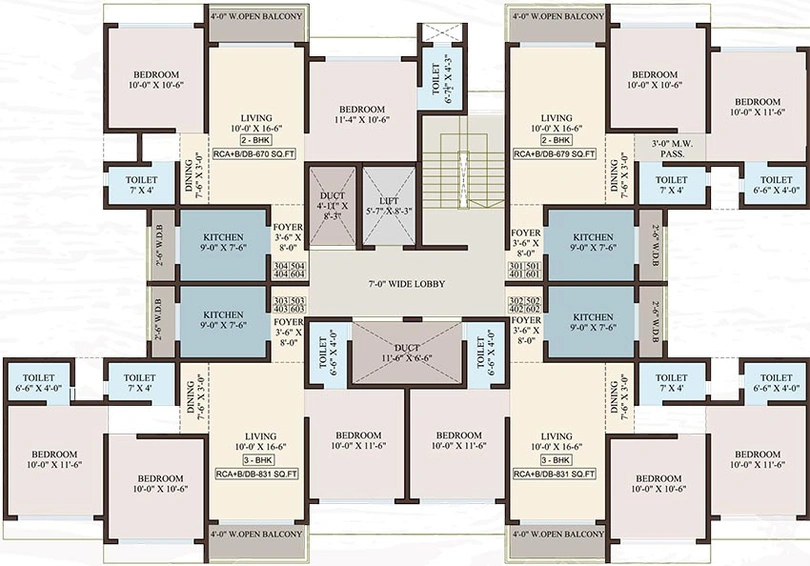 Floor Plan of Ostwal Woods 2 in Boisar East, Palghar - Image 229277