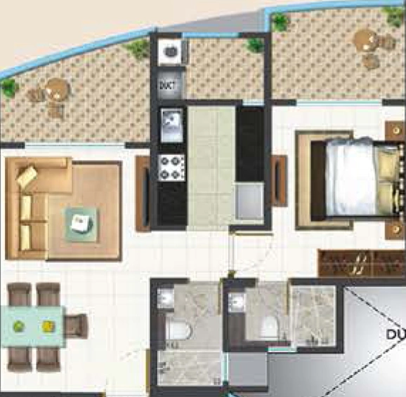 1 BHK Flat in Satra Eastern Heights in Chembur East, Mumbai - Image 856446