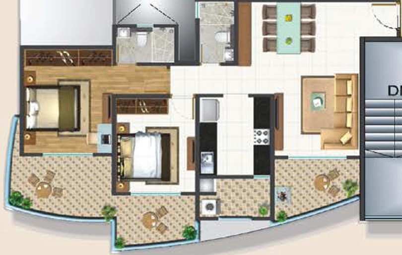 2 BHK Flat in Satra Eastern Heights in Chembur East, Mumbai - Image 856447